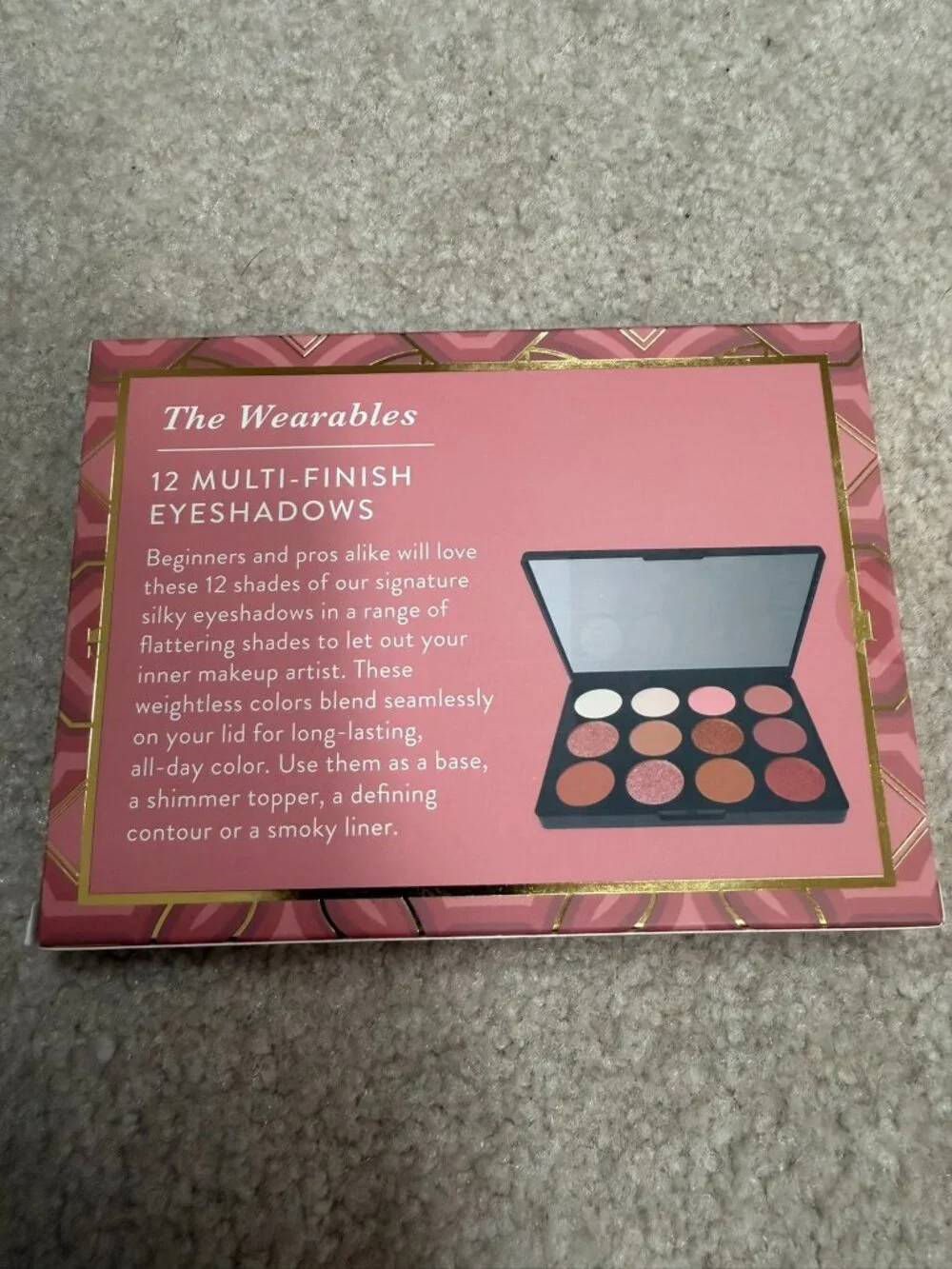Laura Geller The Wearables Pink of You 12 Multi-Finish Eyeshadows Palette NIB